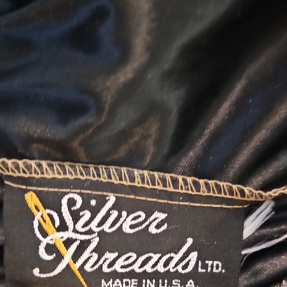 Metallic Silver Straight Leg Lounge Pants for Women - Picture 2 of 3